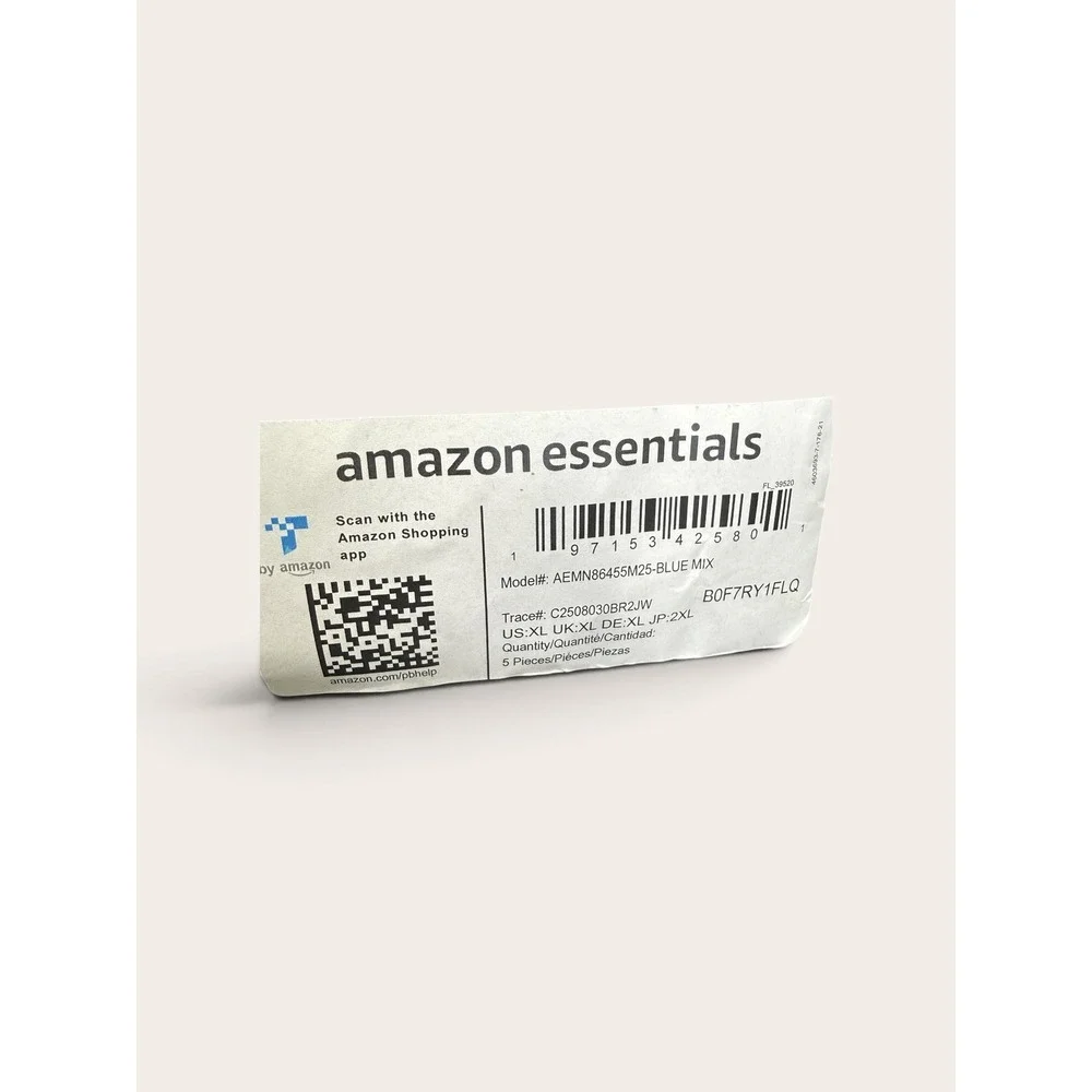 Amazon Essentials Mens Boxer Briefs 5-Pack Blue Mix XL AEMN86455M25-BLUE MIX